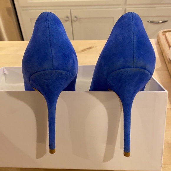 Dior Pointy Toe Cherie Pumps in cobalt suede - Picture 6 of 10